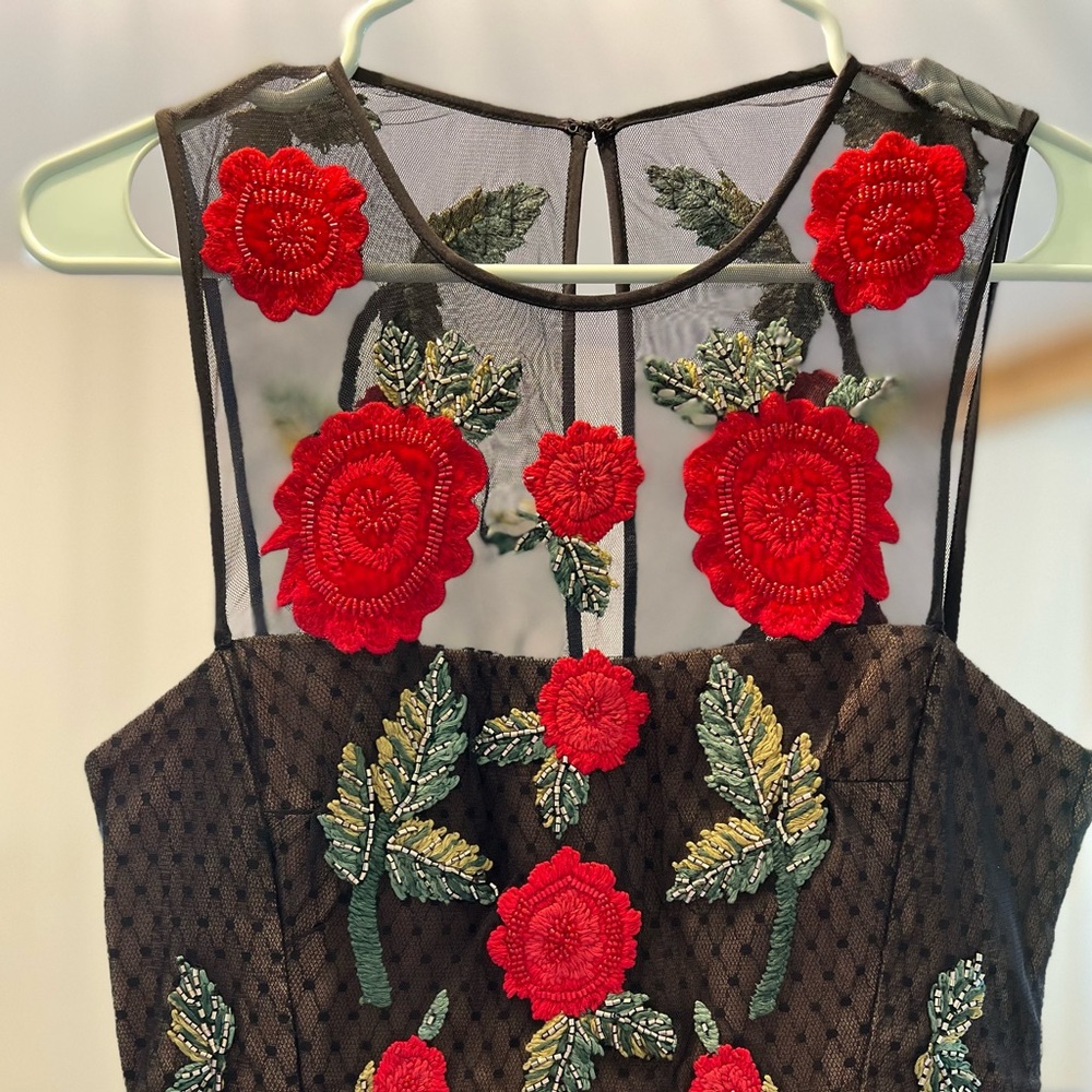 French connection rose embroidered dress new without tags